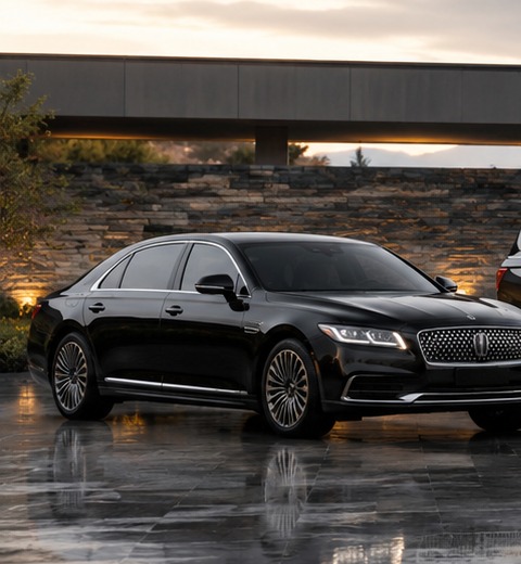 Luxury Black Cadillac Sedan